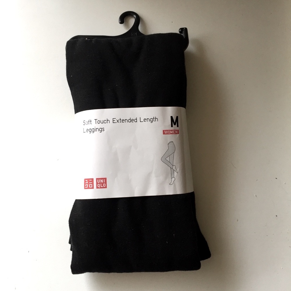 Uniqlo soft touch extended length leggings black M